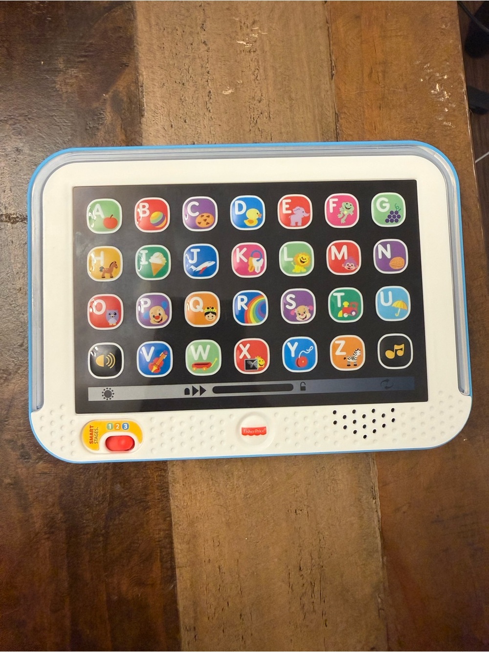 Fisher-Price White and Light Blue Alphabet Learning Tablet